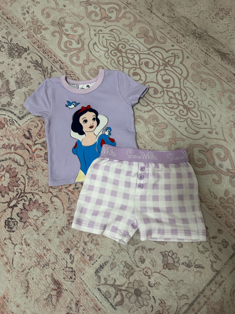Disney Snow White Lavender Girls Pajama Set